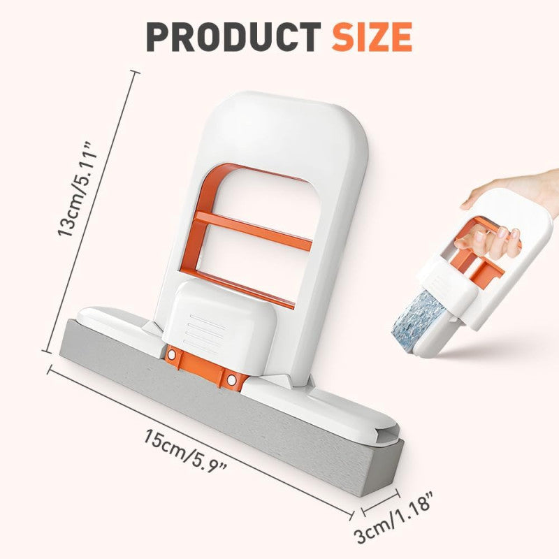 Mini Foldable Desktop Mop - Hands Free Squeeze Clean