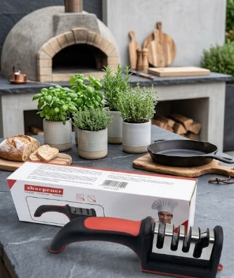 2-in-1 Multifunctional Kitchen Peeler & 3-Stage Knife Sharpener