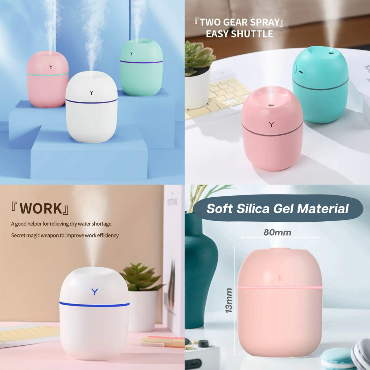 Mini USB Air Humidifier – Portable Cool Mist Diffuser