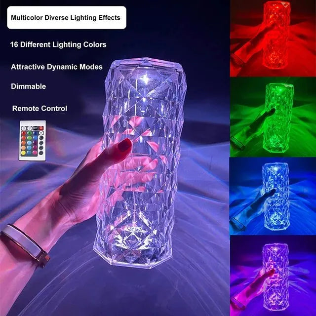 Rechargeable Rose Diamond Table Lamp